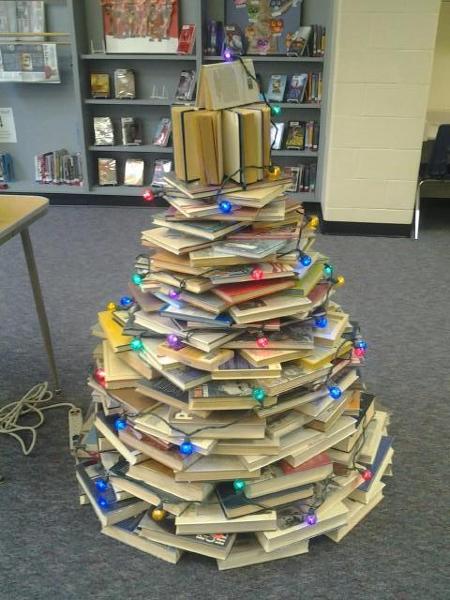 My library's Christmas tree!