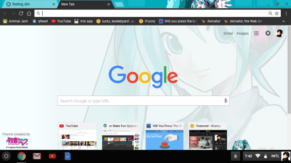 Omg my google is miku now. :3