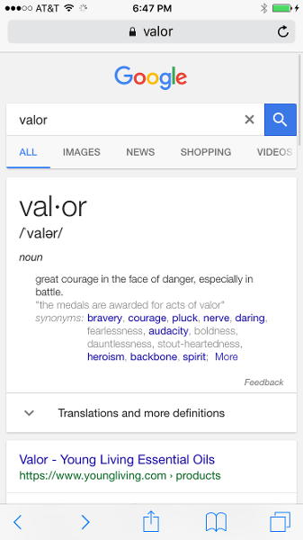 Is it really bad to be a valor cuz this is what it means