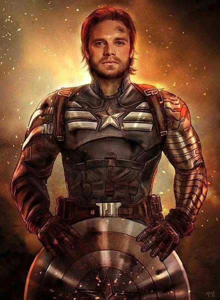 Bucky as Captain America