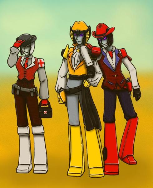 G1 rachet,Sunstreaker,and Sideswipe