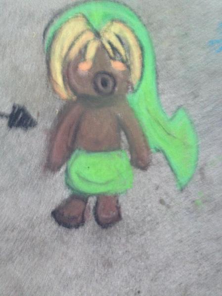 Yea, I decided to screw around with sidewalk chalk. c: