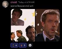 ik one of yous liked house md so heres some art by crust from the jack manifold discord server