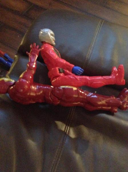 MY FRIENDS BROTHERS MISUSE OF SUPERHERO FIGURES. 0_0