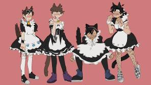 ferel cat boys in maid dresses