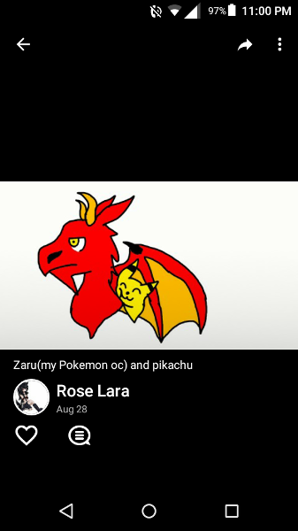 Zaru(my Pokemon oc)  and pikachu