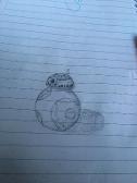 Got bored in math and started to draw BB-8