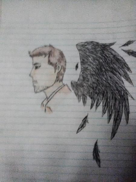 I drew Castiel rom Supernatural